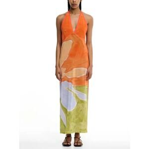 Significant Other Women's Stamped Poppy Lulu Cotton Maxi Dress Size 20